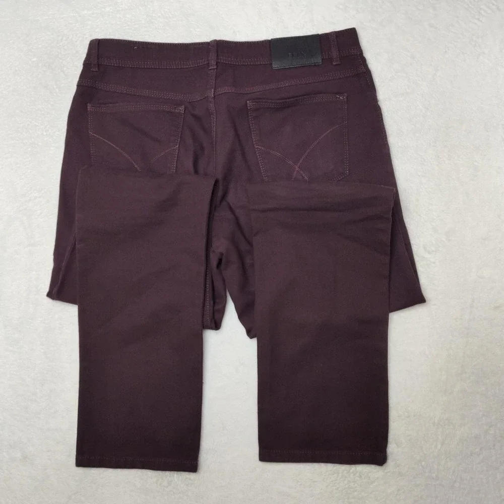 BRAX Jeans Mens 33x34 Purple Cooper Straight Dark Wash Stretch Logo 5 Pocket